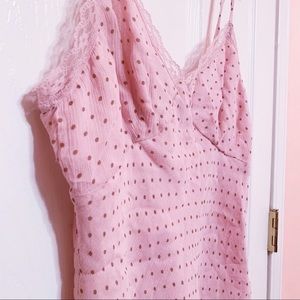 Pink polka dot camisole